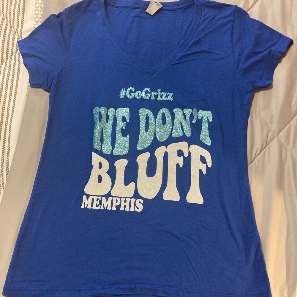 Blue Graphic Fitted Polo Tee Short Sleeve